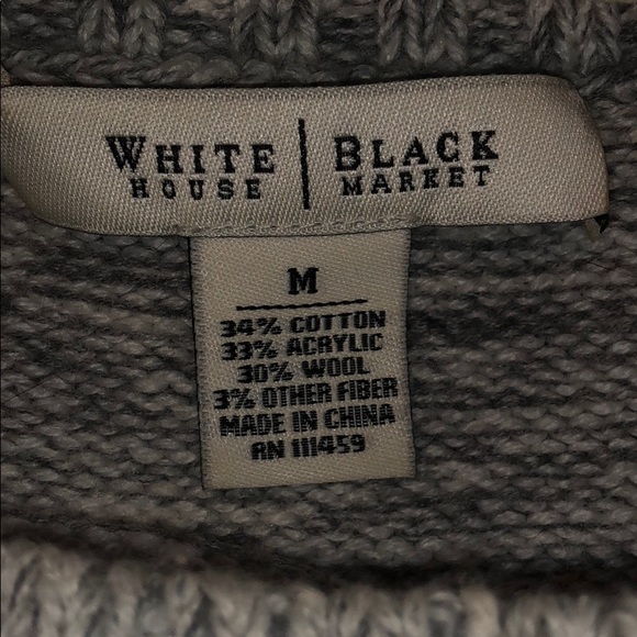 Gray and white cotton sweater - Picture 2 of 4